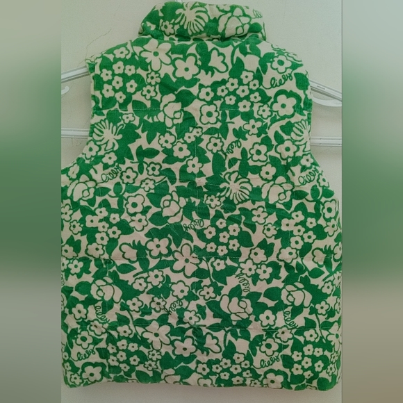 Lilly Pulitzer floral Reversible Down Puffer Vest Sz.4 - Picture 2 of 6